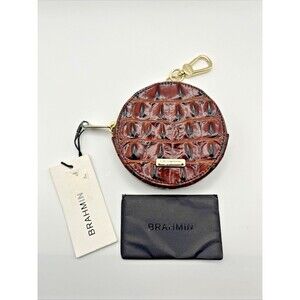 Brahmin circle coin purse Pecan Melbourne New with Tags with Registration Card